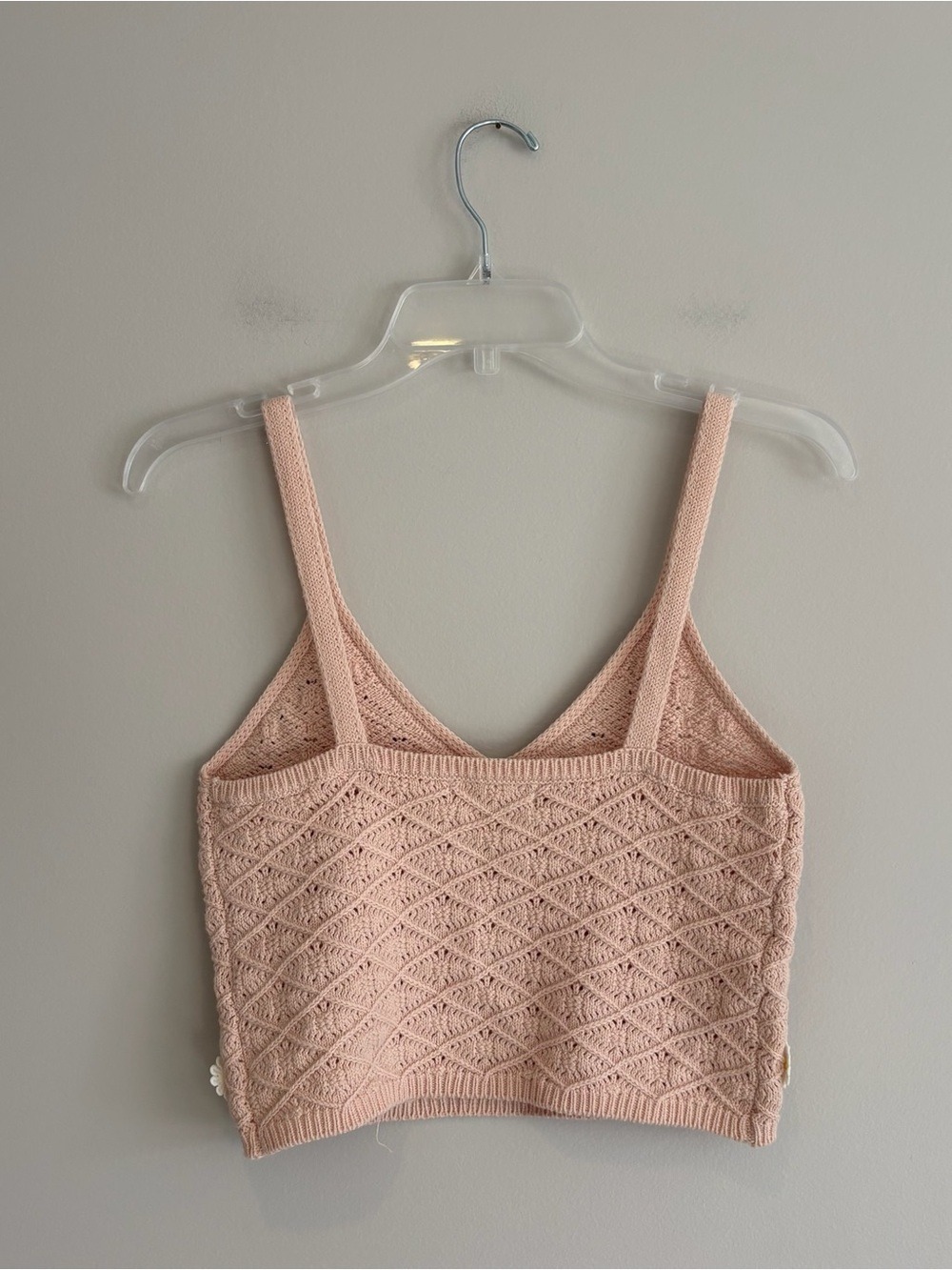 Altar'd State Peach Crochet Daisy Sweater Tank Camisole Size XS - Picture 2 of 6